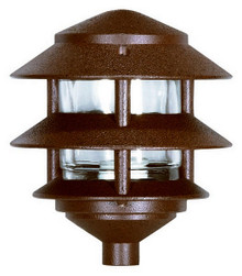 1 Light - 8" - Pathway Light - Two Louver, Small Hood