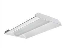 LED 2x4 Volumetric Architectural Surface Mount, Nominal 4000 lumens, Acrylic diffuser, linear prismatic lens, eldoLED dimming 1pct, 80+ CRI, 4000K, SKU - 228C93 - 2VTLX4 40L ADP EZ1 LP840