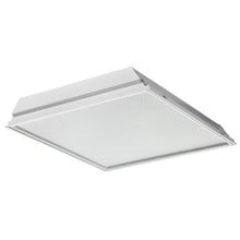 Lensed LED troffer, 2x2, Nominal 3300 lumens, Regressed aluminum, white, eldoLED dimming 1pct, 80+ CRI, 4000K, SKU - 231N1W - 2TL2 33L RW MWS EZ1 LP840