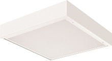 T LED surface mount, 2x2, Nominal 4000 lumens, Flush aluminum, white, #12 pattern acrylic, eldoLED dimming 1pct, 80+ CRI, 4000K, SKU - 232VTM - 2TLX2 40L FW A12 EZ1 LP840