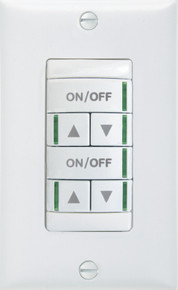 Networked wireless, battery powered wall switch for nLight Air, 2-Pole , Raise/Lower Dimming Without Wires, White, Generation Two, SKU - 263JC6 - RPODB 2P DX WH G2