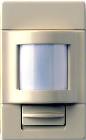 Large Area Wall Switch Sensor , Passive Dual Technology , 2-Pole , White - LWS PDT 2P WH
