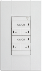 nLight PreSet Wall Control, 4 Scene Control, Raise/Lower Dimming, White, Generation Two