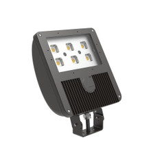 LED Flood Luminaire, 17776 Lumens, 5000K, 70CRI, Wide Flood Distribution, 120-277V, Yoke with Cord, Bronze Finish