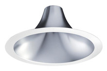 8IN L-Series New Construction Downlight, Hyperbolic - Medium, Clear Specular, White Flange