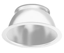 6IN L-Series New Construction Downlight, Parabolic Reflector Trim, Clear Semi-Specular, White Flange, Wet Location