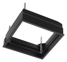 Aculux 3 1/4" Square Flush Mount Adapter, Special Ceilings; Wood, Stone, Tile, 1/2" to 1" Thick Ceiling, Black Finish - SFM3SQ/100B