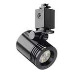 Trac 12 LED Mini-Cylinder Spotlight, Generation 2, 4000K, 80 CRI, Narrow Flood, Black