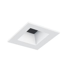 Aculux 2-in Square Lensed Flush Mount Reflector, White - Trim Only - 2SQD W FM WET