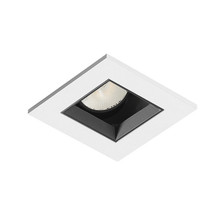 Aculux 2-in square 1-1/4-in lensed pinhole, white flush mount - Trim Only - 2SQDPIN BD WHFM WET