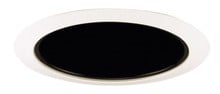 Juno 6IN Down-Light TapeRed Down-Light Cone Trim, Black, White Trim Ring - 27 BWH