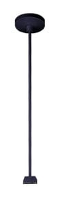 Rigid Ceiling Pendant Stem Kit, 48IN Nominal Length, Black