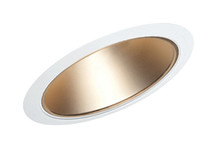 6IN SUper Slope Down-Light Cone Trim, White, White Trim Ring