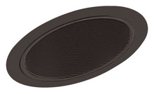 6IN Standard Slope Down-Light Baffle Trim, Black Cone, Black Trim Ring