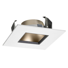 4IN Square Downlight Reflector Trim ,Black, White Trim Ring