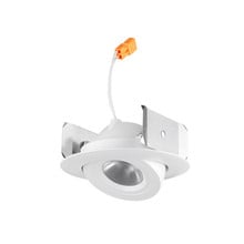 4IN Juno Basics Retrofit Adjustable, 600 Nominal LM, 3000K, 90+ CRI, Wide Flood, 120V, Forward/Reverse Phase Cut, White