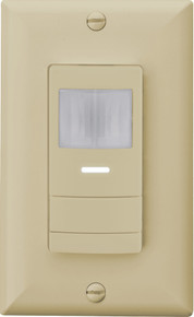 Wall switch decorator sensor with convertible neutral/no neutral wiring, 347 VAC Operating Voltage, Ivory, SKU - 219UX7 - WSX 347 IV