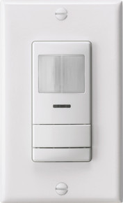 Wall switch decorator sensor with convertible neutral/no neutral wiring, Dual Technology, Night Light, White, SKU - 219JF0 - WSX PDT NL WH