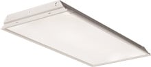LED troffer, 2x4, Nominal 4000 lumens, Flush aluminum, white, #12 pattern acrylic, eldoLED dimming 1pct, 80+ CRI, 4000K, SKU - 233KM9 - 2TL4 40L FW A12 EZ1 LP840
