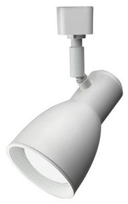 Track head, BR20 Lamp, Matte White