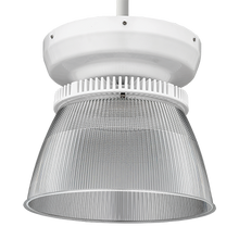 Round High Bay,18,000LM,Clear Acrylic,120V-277V,Generic driver 0-10V dimming,5000K,80 color rendering index,Pendant mount,White, super durable