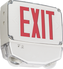 The WLTC by Lithonia Lighting® is a high-performing wet location LED exit combination light that  provides a minimum of 90-minutes of illuminationupon the loss of AC power. It is designed with waterti - WLTC 1 G M4