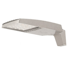 RSX LED Area Light, Size 2, 31900 Lumens, 4000K, IES type III asymmetric, 120-277V, Round pole mounting, Natural aluminum finish, super durable