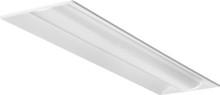Basket LED lensed troffer 1x2,Nominal 3000 LM,Curved, smooth with trim ring,eldoLED dimming 1%,80+ CRI, 5000K