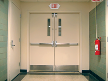 Replacement part,Sign panel, single face, red letters, RA directionals