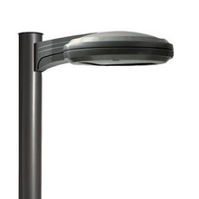 Omero LED area luminaire,LED,Up to 9023 Lumens.,530mA driver,4000K,Type V,120-277V,Round pole mounting,Black finish, super durable