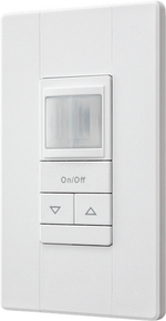 Aesthetic Wall Switch Occupancy Sensor, Low Voltage, Raise/Lower Dimming, White