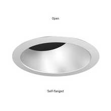 2IN Angle-Cut Reflector, Black Specular, Self Flanged, White painted flange, Wet Location Listing