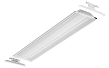 Volumetric Recessed Lighting 1FT x4FT Relight,Nominal 4800 LM,Curved, linear prismatic,eldoLED dimming 1%,80+ CRI, 3500K