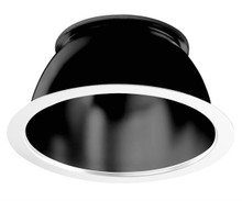 6IN L-Series New Construction Downlight, Parabolic Reflector Trim, Black Diffuse, White Flange, Wet Location