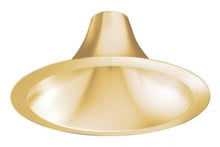 8IN L-Series New Construction Downlight, Hyperbolic - Wide, Gold Specular