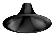 8IN L-Series New Construction Downlight, Hyperbolic - Medium, Black Diffuse, White Flange