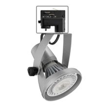 Trac-Master Die Cast Gimbal Ring Lampholder PAR30L,TEK Adapter,E26 Edison Screw-In Base,18 Watt,Silver