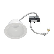 6IN Commerical LED Retrofit,1500 Nominal LM,3500K,90+ CRI,Multi-Volt,0-10V Dimming Driver,Haze, White Trim Ring