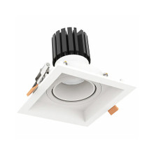 LED Architectual Light Single Slot - 10W - 120V - Color Selectable 27K/30K/35K/40K/50K - Triac Dimmable - Frosted Lens - White Finish