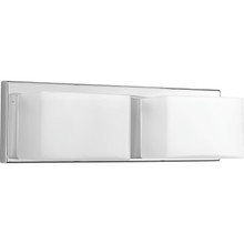 Ace LED Collection Two-Light Polished Chrome Etched Glass Modern LED Bath Vanity Light - Damp Location Listed
