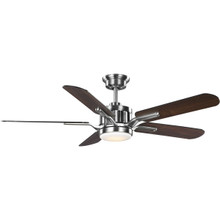 Claret Collection 5-Blade Reversible Matte Black/American Walnut 54-Inch AC Motor Ceiling Fan - Dry Location Listed