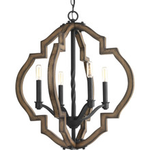 Spicewood Collection Four-Light Gilded Iron Farmhouse Chandelier Light - Dry Location Listed