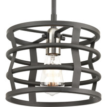 Remix Collection One-Light Graphite Global Pendant Light - Dry Location Listed