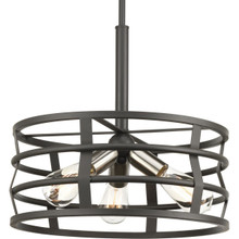 Remix Collection Three-Light Graphite Global Pendant Light - Dry Location Listed