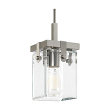 Glayse Collection One-Light Brushed Nickel Clear Glass Luxe Pendant Light - Dry Location Listed