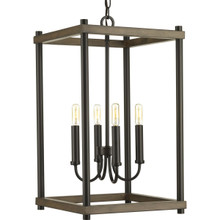 Fontayne Collection Four-Light Antique Bronze Farmhouse Pendant Light - Dry Location Listed