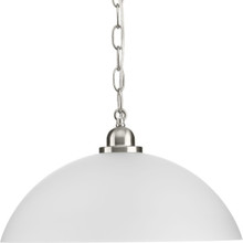 Classic Dome Collection One-Light Brushed Nickel Transitional Pendant