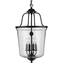 Bowman Collection Four-Light Black Foyer Pendant - Dry Location Listed