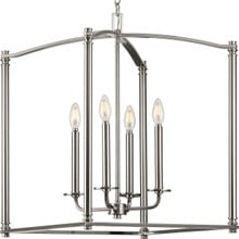 Winslett Collection Brushed Nickel Four-Light Foyer - Dry Location Listed