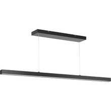 Planck LED Collection Matte Black White Shade Modern Pendant Light - Damp Location Listed